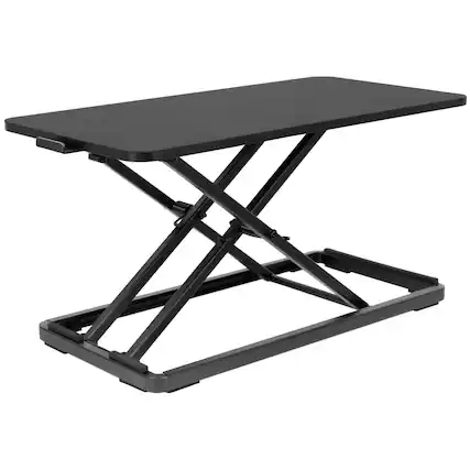 Front. Mount-It! - Adjustable Sit-Stand Riser for Laptops – Ergonomic Workstation for Desk, Black.