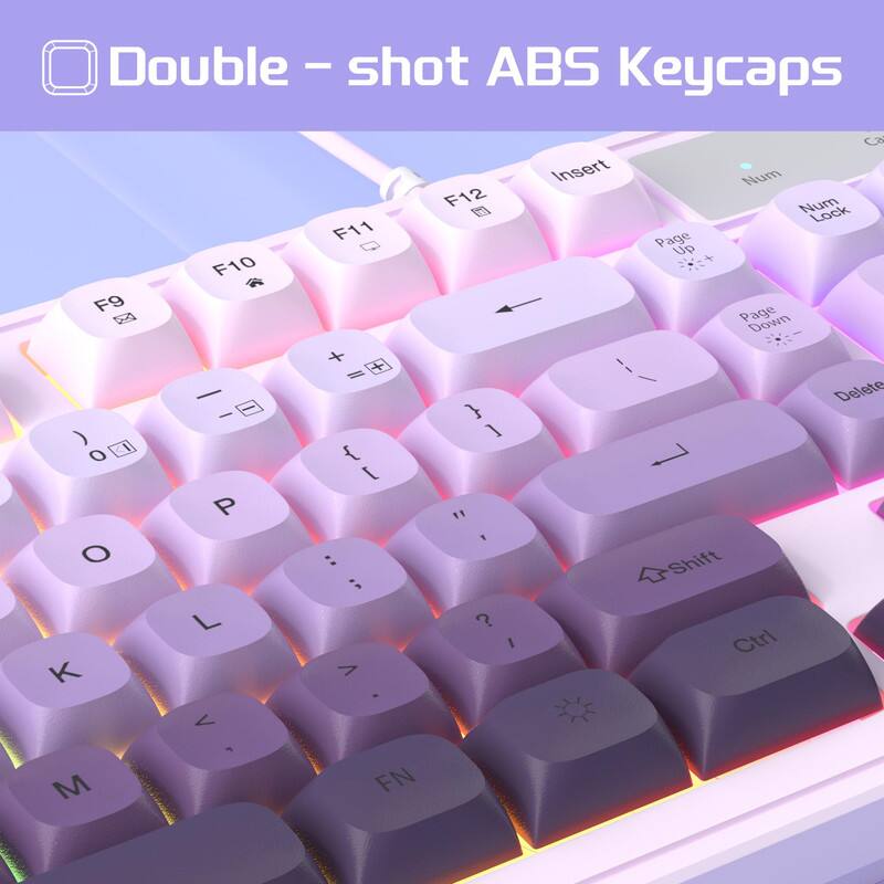 Double-shot ABS Keycaps

Insert Num F12 Num Lock F11 Page Up F10 F9 Page Down Delete } ) ] I } O ] P " O : Shift ; L ? I Ctrl K V < , M FN