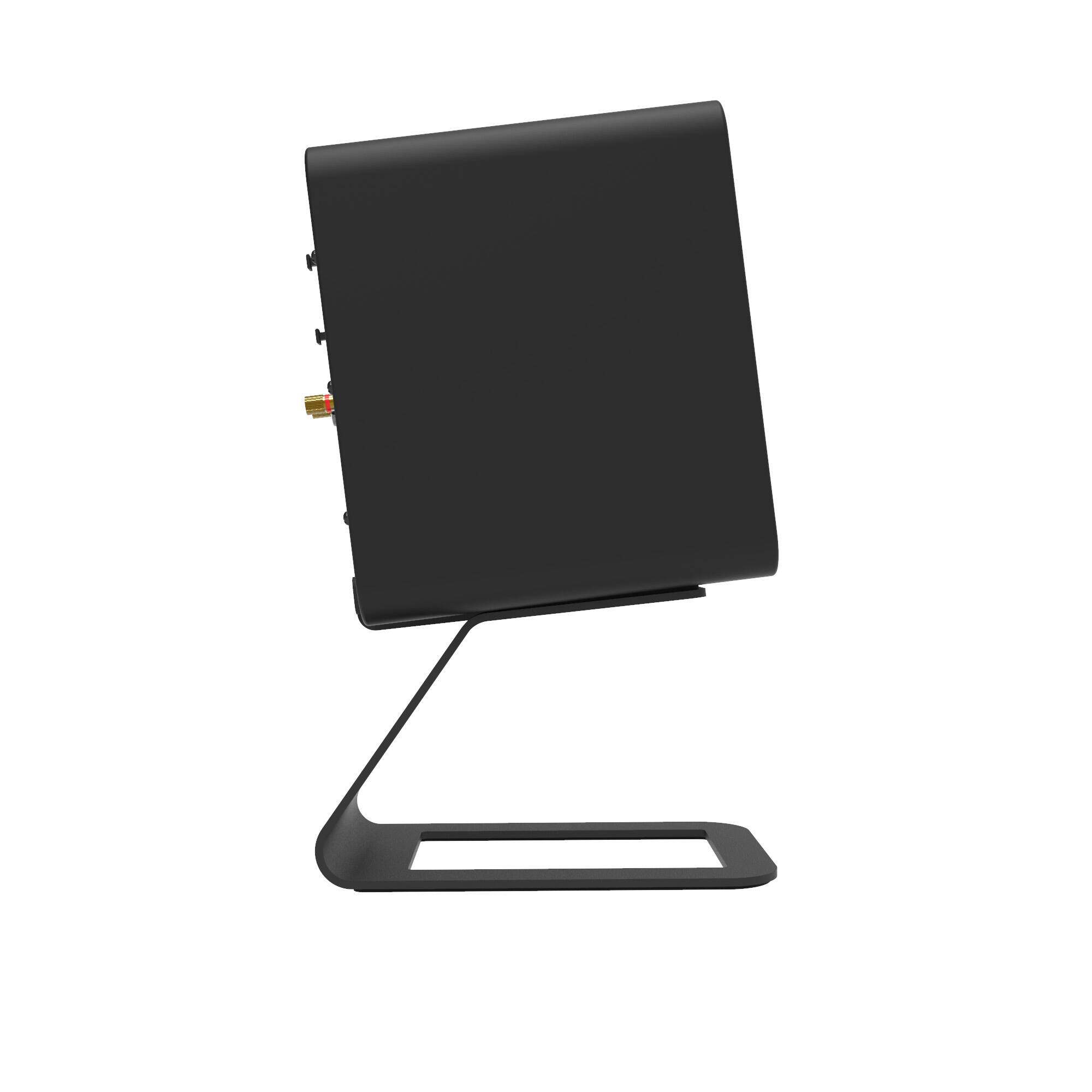 Alt View 4. Kanto - Elevated Desktop Speaker Stands for Midsize Speakers, Pair - Black.