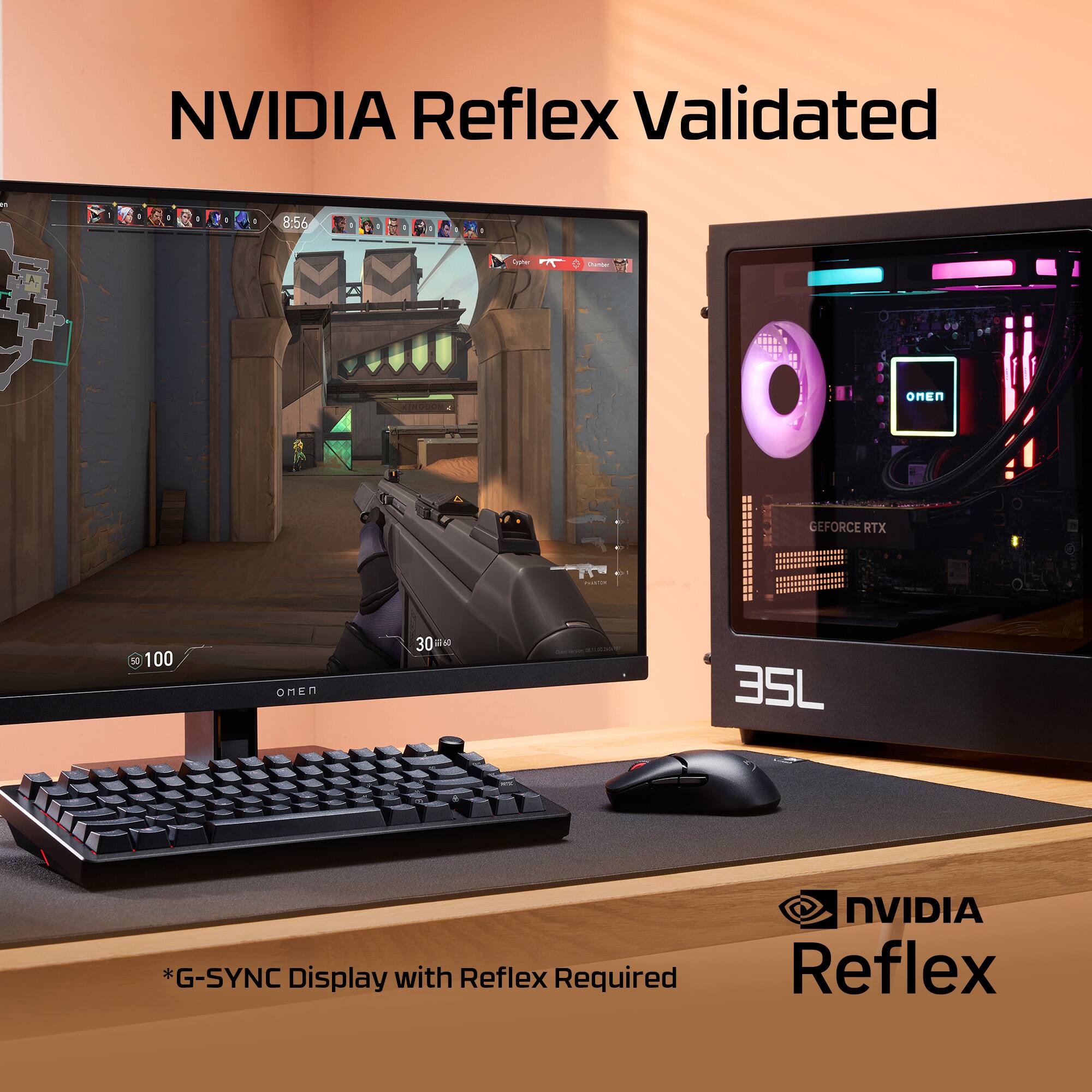 NVIDIA Reflex Validated - 8:56 - G-SYNC Display with Reflex Required NVIDIA Reflex
