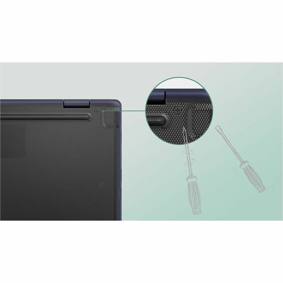 Alt View 3. ASUS - Asus Chromebook CZ11 Flip CZ1104FM2A-YZ42T 11.6" Touchscreen Rugged Convertible 2 in 1 Chromebook - HD - Octa-core (ARM - Gray.