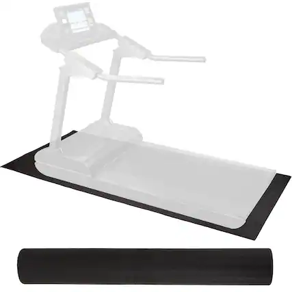 Front. Elevon - Elevon 2' x 4' High Density Gym Fitness Equipment Mat, Floor Protection, Black - Black.