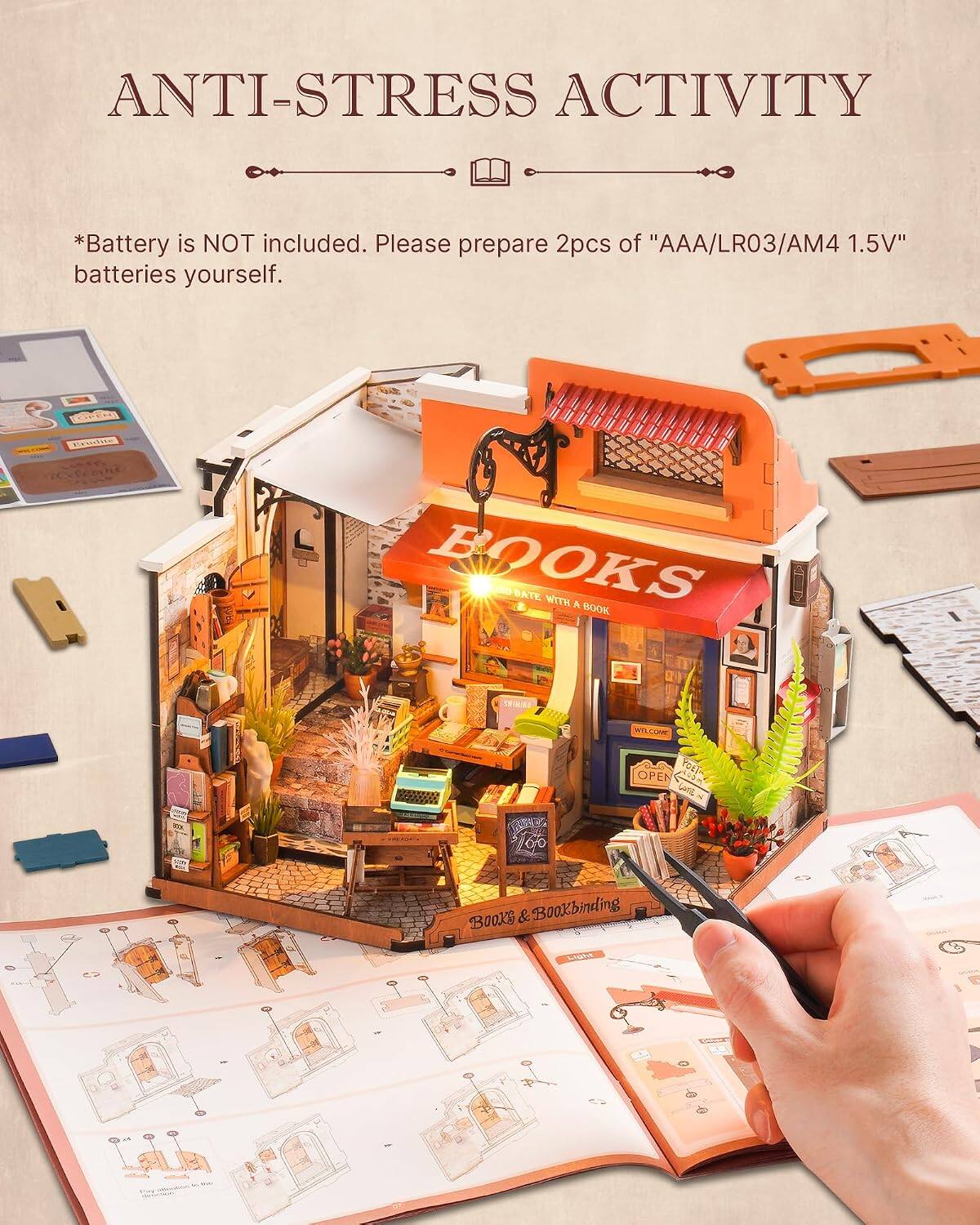 ANTI-STRESS ACTIVITY

*Battery is NOT included. Please prepare 2pcs of "AAA/LR03/AM4 1.5V" batteries yourself.

BOOKS
BOOKS DATE WITH A BOOK

WELCOME
OPEN BOY

BOOKS & BOOKbinding

Light

NI'S, - Com CHEEBOOKS