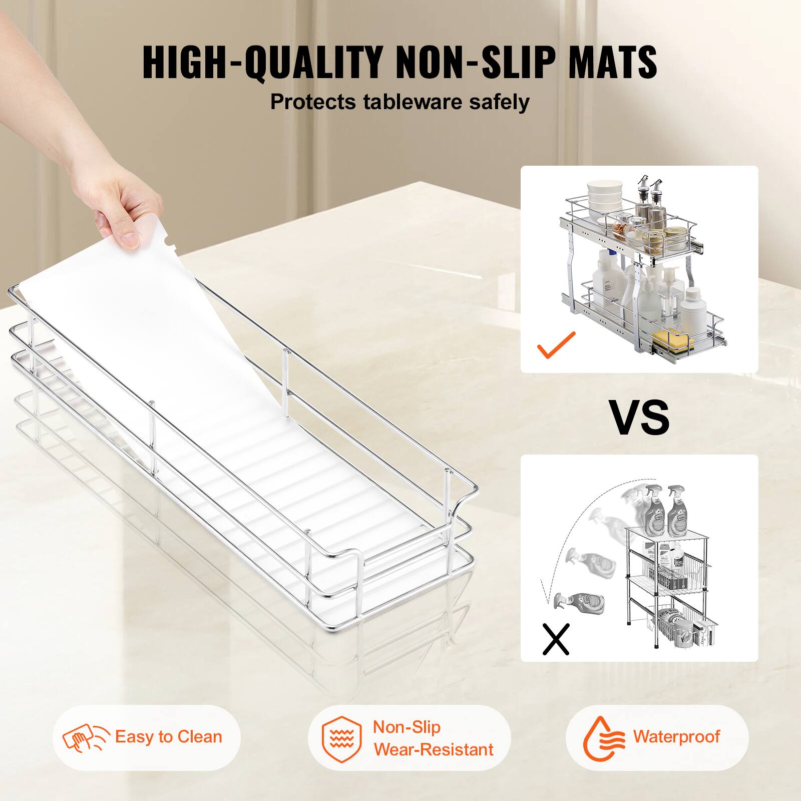 HIGH-QUALITY NON-SLIP MATS
Protects tableware safely

- Easy to Clean
- Non-Slip
- Wear-Resistant
- Waterproof