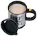Angle. Unbranded - 15-Oz. Self-Stirring Mug - Silver/Black.