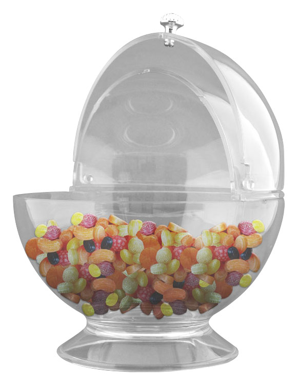 Parties Clear Candy Bowl for Cookies Plastic Display Jar with Covered Lid Candies Mints for Office