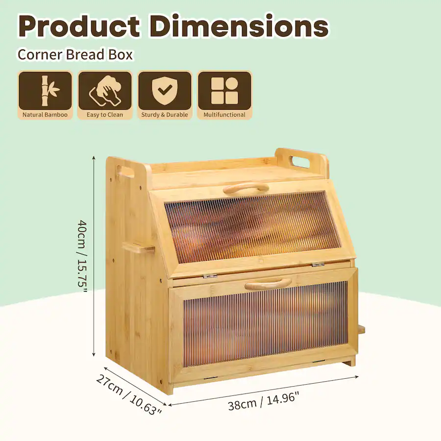 Unique Kitchen Containers Unique Bargains Bread Box for Kitchen Countertop, Large Storage ...
