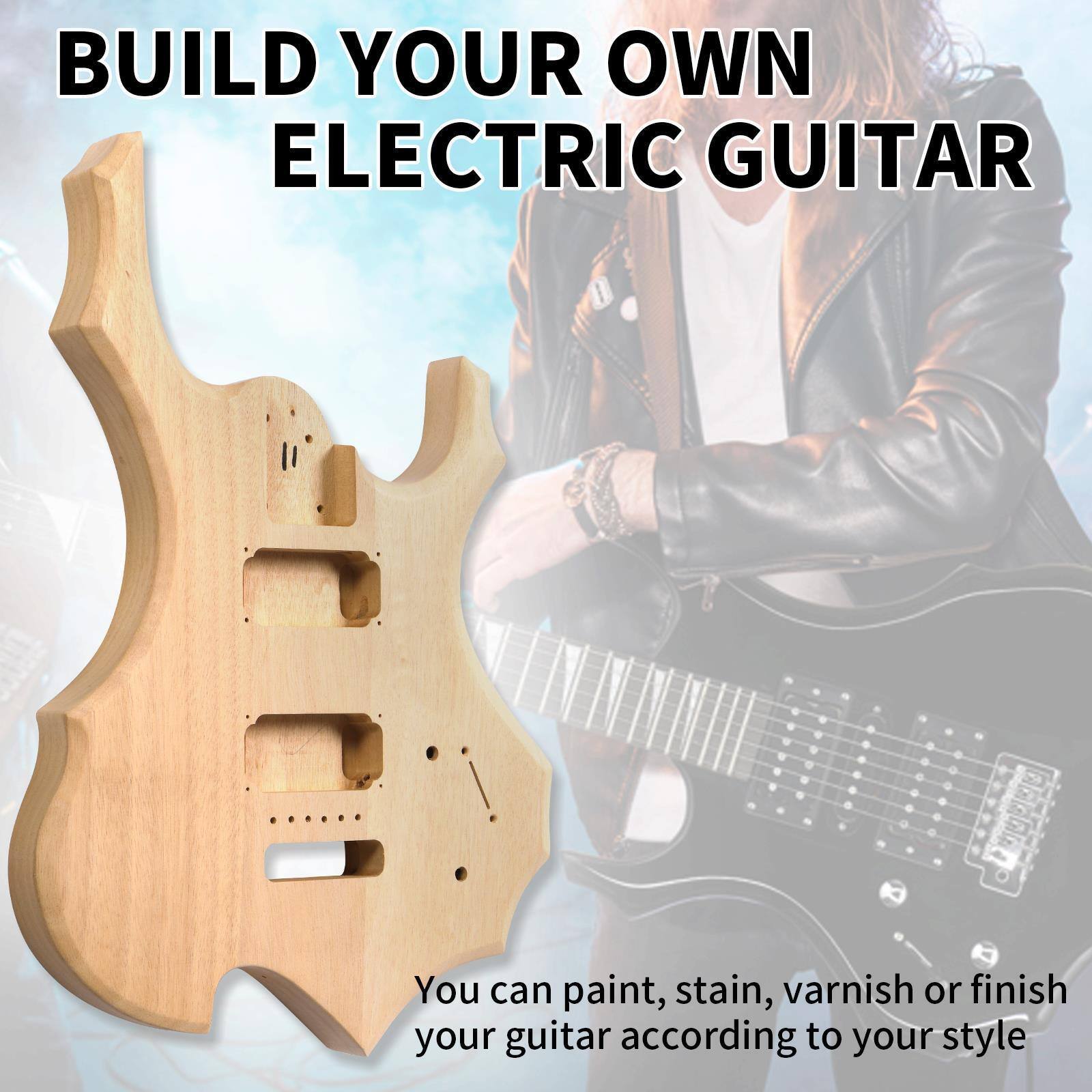 BUILD YOUR OWN ELECTRIC GUITAR

You can paint, stain, varnish or finish your guitar according to your style