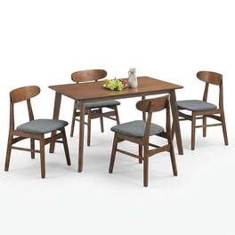 New Classic Furniture - Furniture Morocco 5-Piece Wood Dining Set - Dark Gray