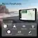 Main Features, 5.5 mi, Stay on Palisades Interstate Pkwy N, Hargiria N, 7, 2:37, o LTE, 2:49, 12, arrival min, 8.5, NyackF mi Rd, ades Go, Apple CarPlay, Andorid Auto, Dual-Band Wi-Fi, FM Transmitter, 7", Wireless Bluetooth, 7" IPS Touchscreen, AUX Audio