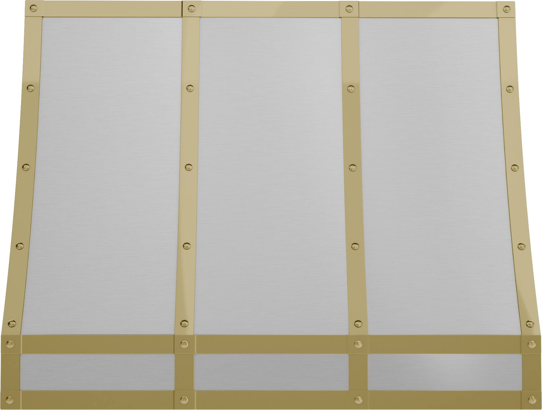 Left. Zephyr - Banding Kit for Zephyr Forte Range Hood CHFT36ASX - Polished Gold.