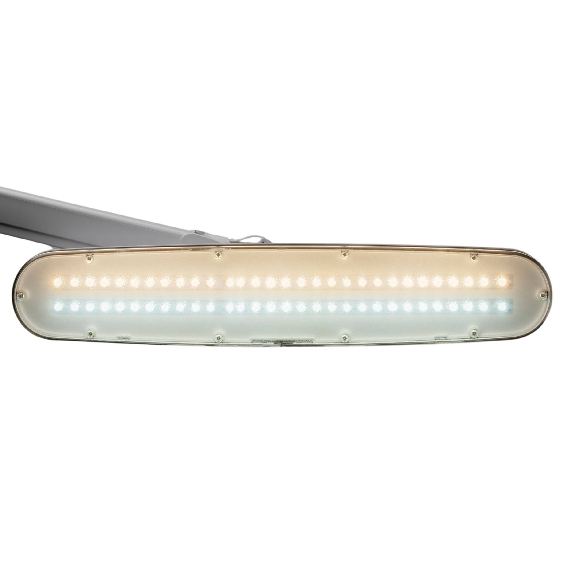 Alt View 3. Kings County Tools - LED Desk Lamp with Clamp - White.