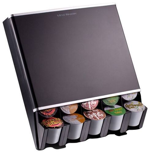 Mind Reader - Free Fall K-Cup Dispenser - Black/Chrome-Front_Standard 