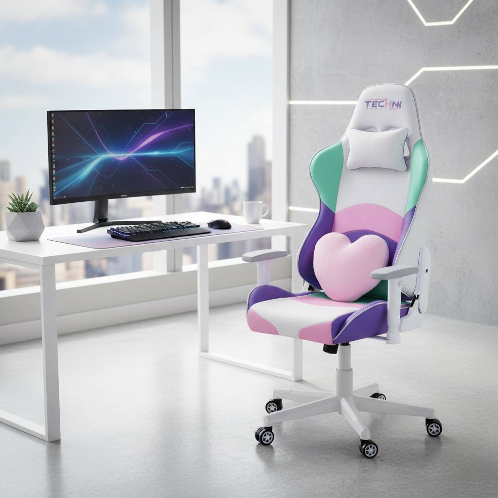 Alt View 5. Forest'nSky - Sport Office-PC Gaming Chair, Ergonomic High-Back Racing Style for Work & Play - Multi.