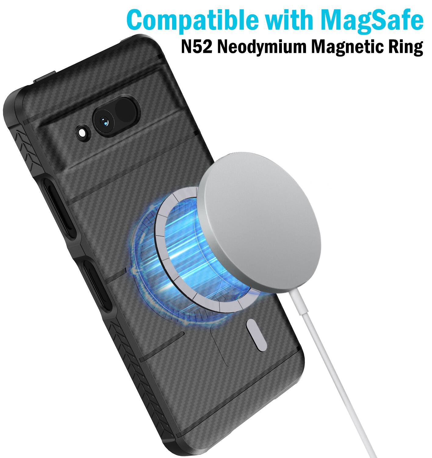 Compatible with MagSafe  
N52 Neodymium Magnetic Ring