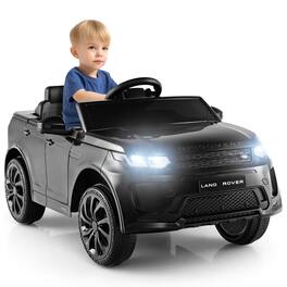 Costway - 12V Kids Ride On Car Licensed Land Rover Electric Vehicle w/ Remote Control - Black