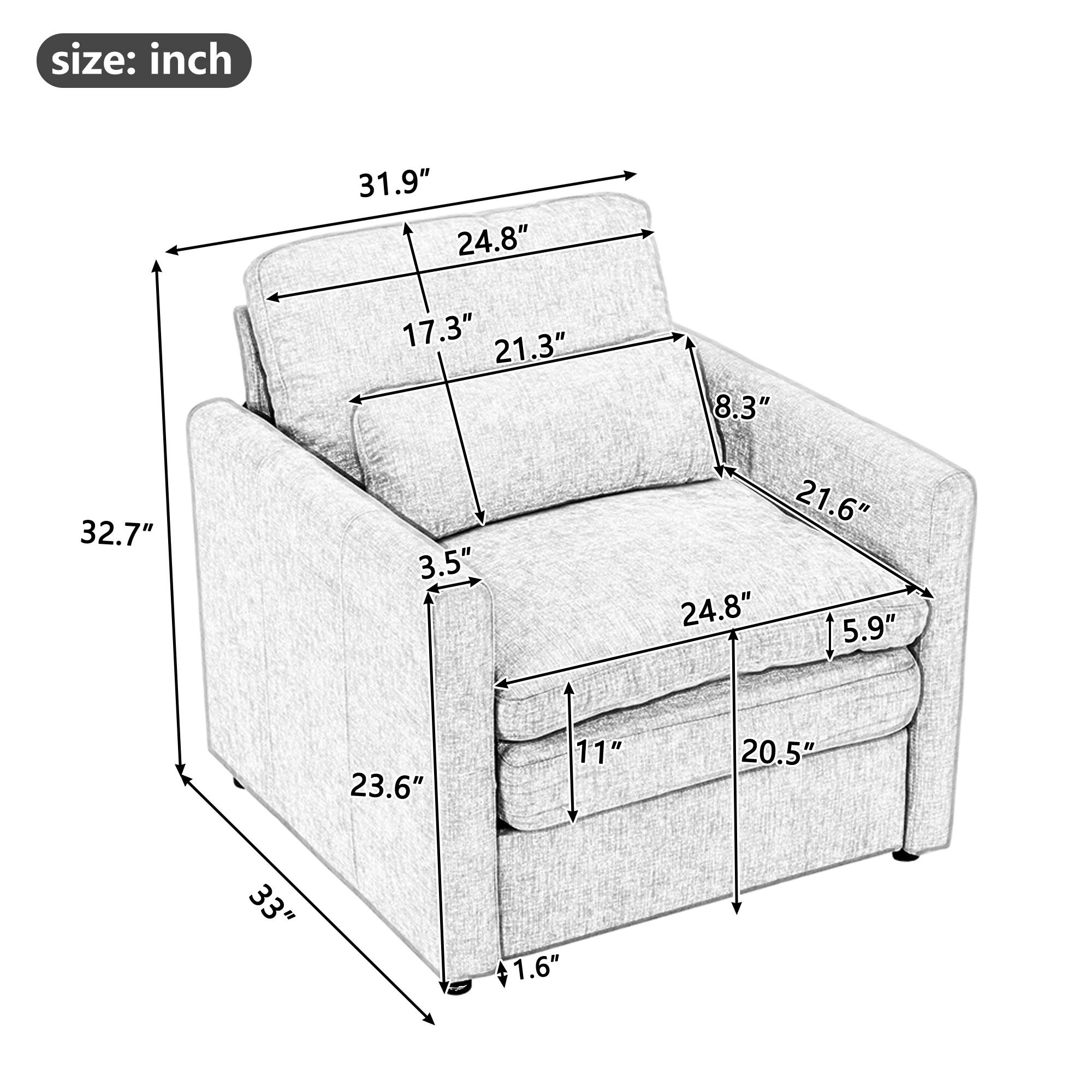 size: inch  
31.9"  
24.8"  
17.3"  
21.3"  
8.3"  
32.7"  
3.5"  
21.6"  
24.8"  
5.9"  
23.6"  
11"  
20.5"  
33"  
1.6"