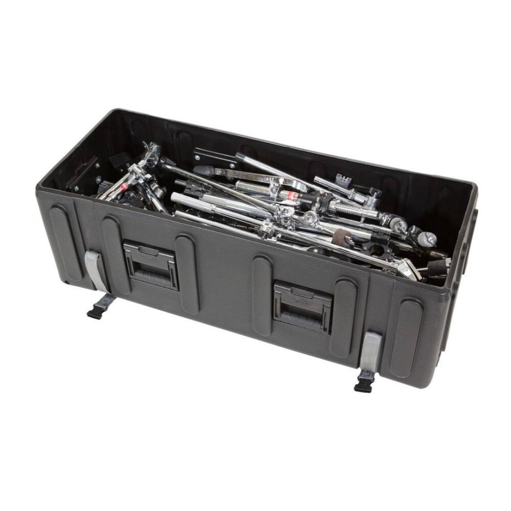 Left. SKB - Roto-Molded Large Drum Hardware Case with Wheels 1SKB-DH4216W.