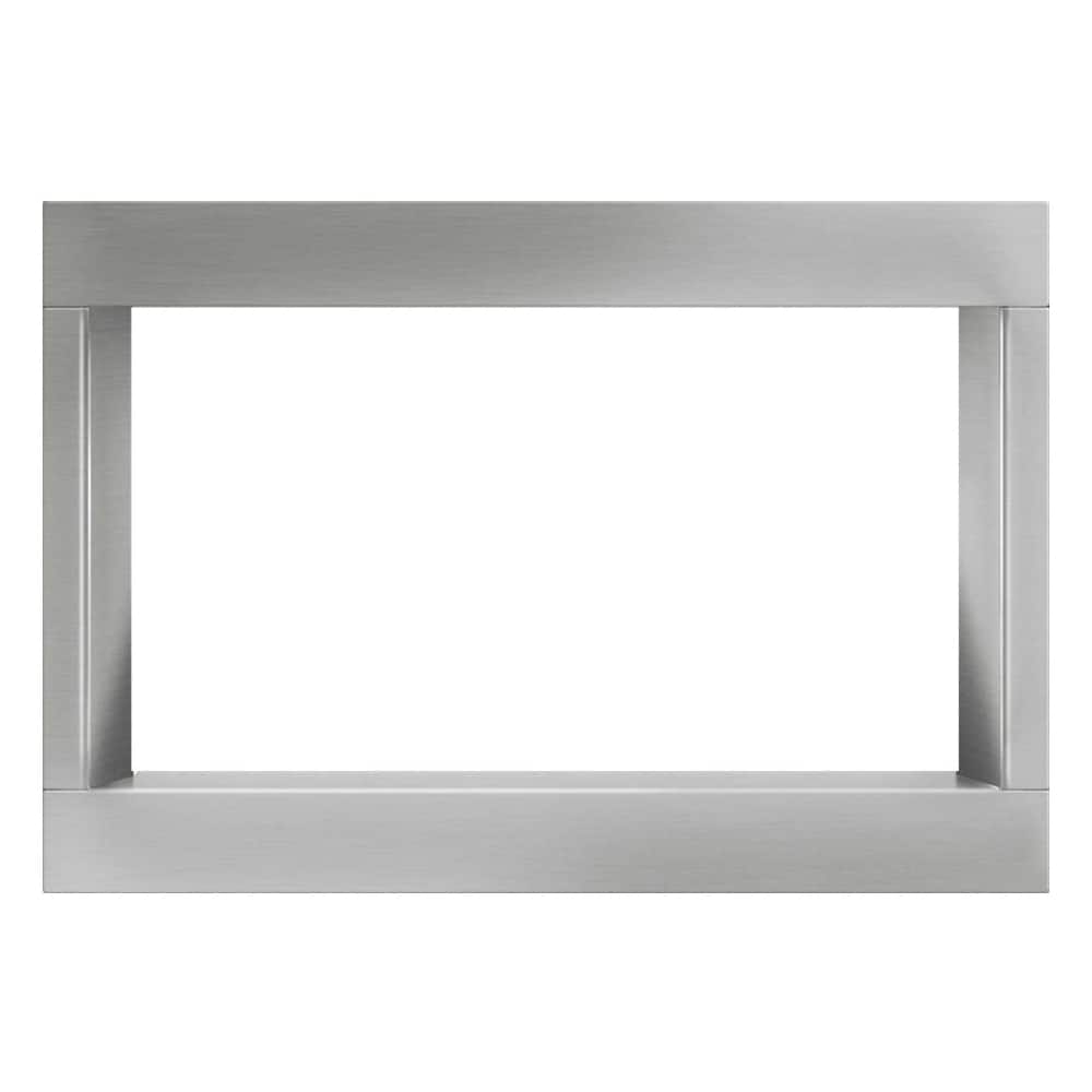 Front. Fisher & Paykel - 25.8" Trim Kit for Microwaves - Stainless Steel.