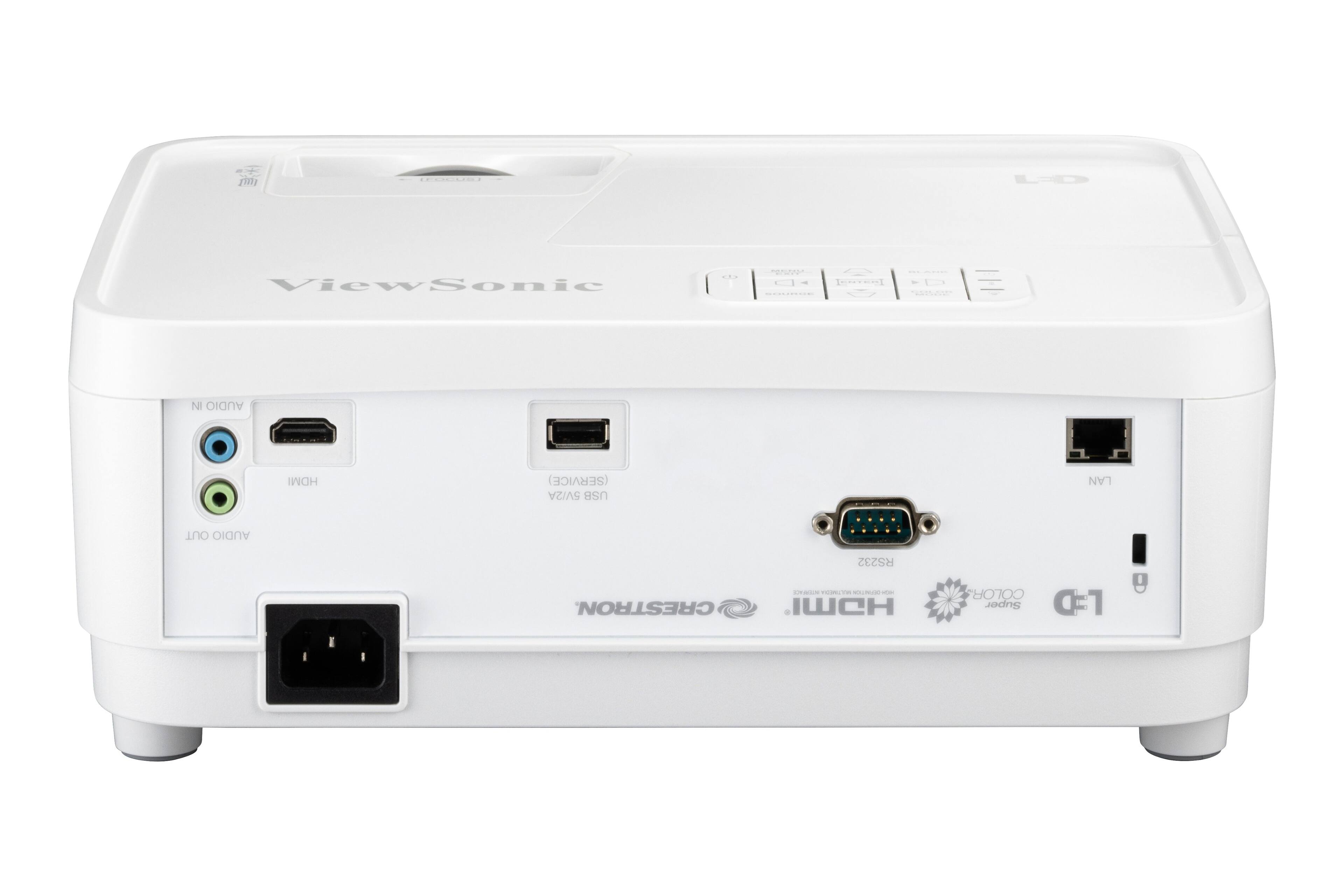 Back. ViewSonic - LS560WH 3000 ANSI Lumens WXGA Short Throw LED Business/Education Projector - White.