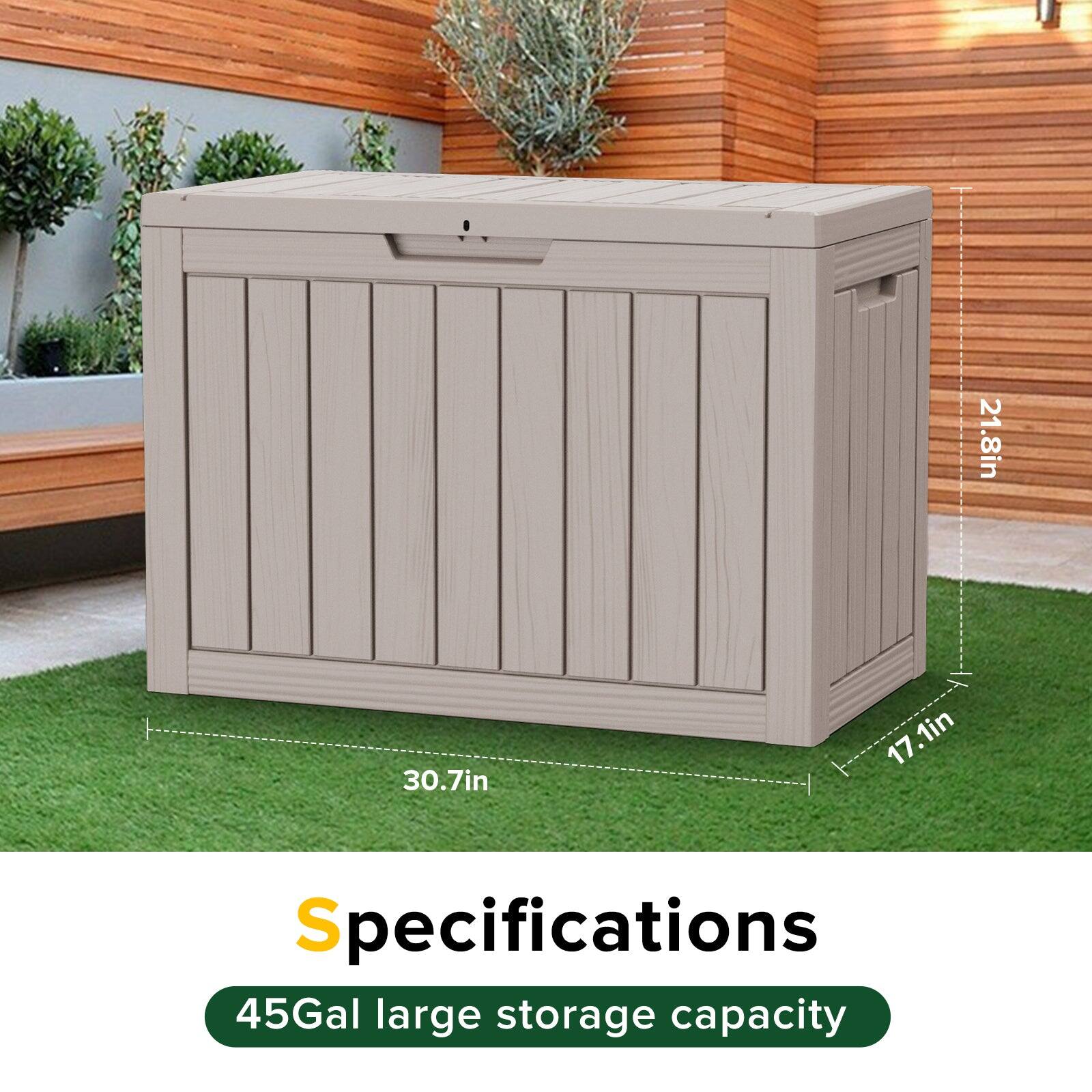 21.8in  
30.7in  
17.1in  
1in  

Specifications  
45Gal large storage capacity