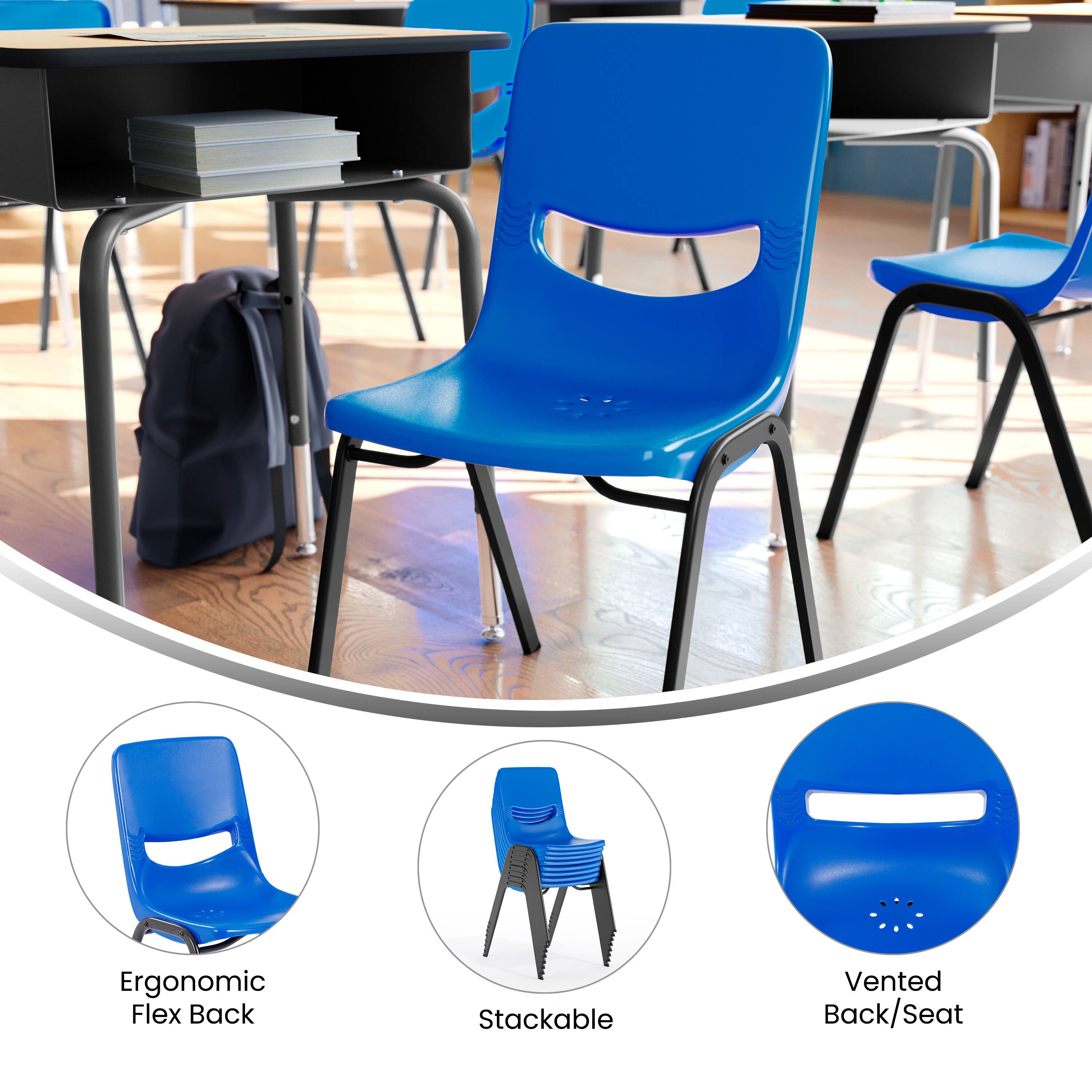 Ergonomic Flex Back Stackable Vented Back/Seat