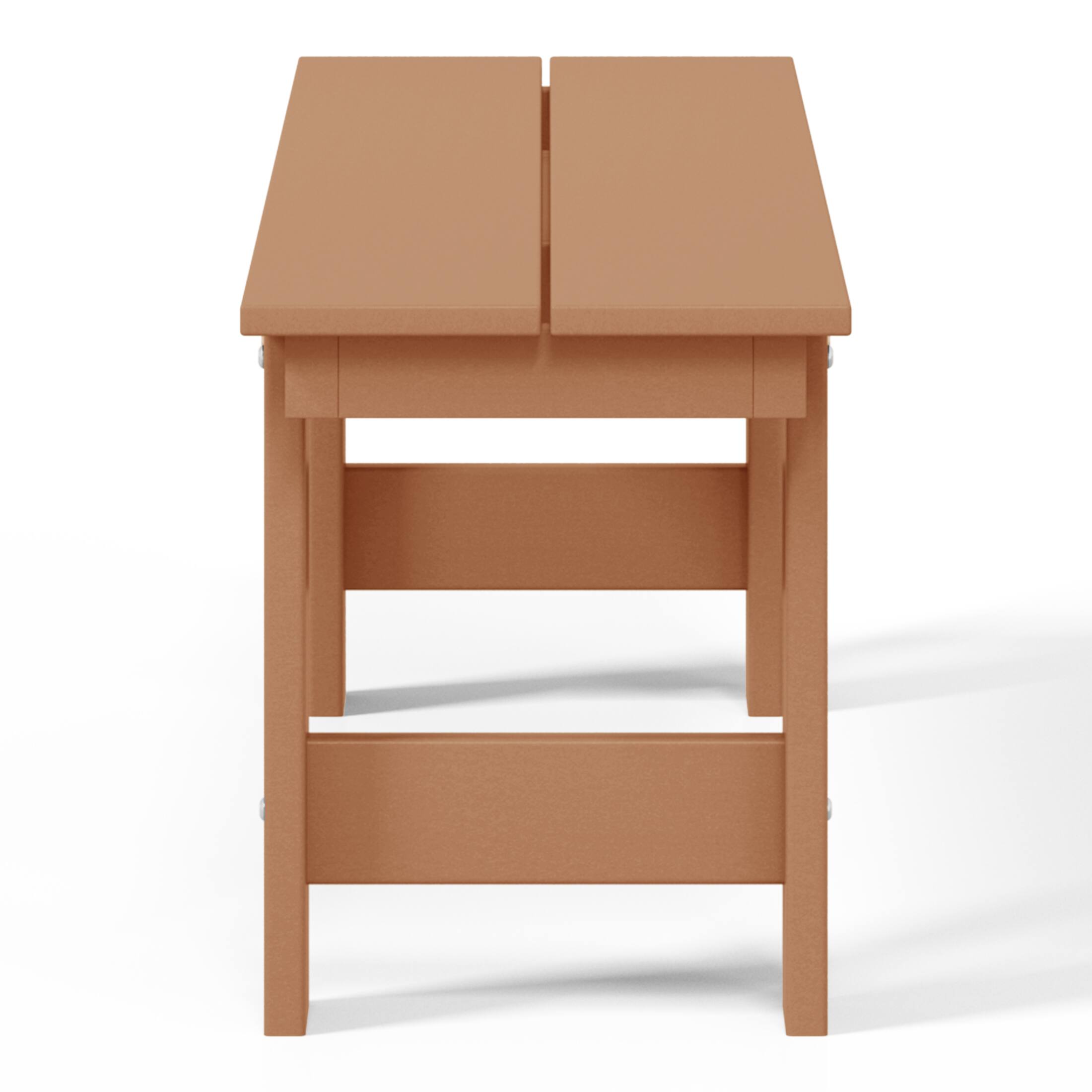 Left. WestinTrends - WestinTrends Ashore Outdoor HDPE 48" Modern Backless Patio Bench - Teak.
