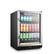Left. Lanbo - 110 Can 6 Bottle Beverage Refrigerator with Precision Temperature Controls and LED Interior Light - Black.