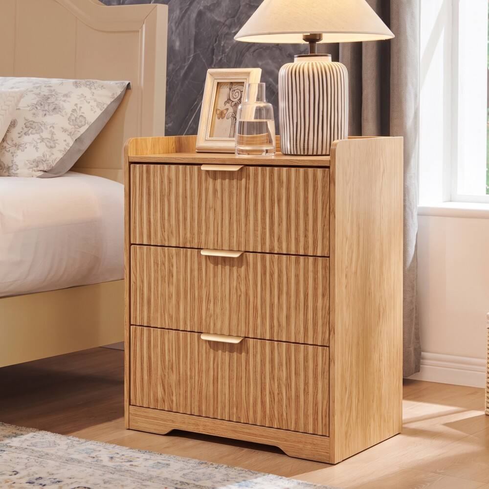 Alt View 6. Furnulem - Dresser Standard Dresser for Bedroom Large Wood Storage Dressers of Drawers Modern Organizer Cabinet - 3 Drawers.