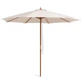 Kadyn - 11ft Patio Offset Umbrella with 360° Rotation and Tilt System-Wine, Patio Offset Umbrella with Easy Tilt Adjustment
