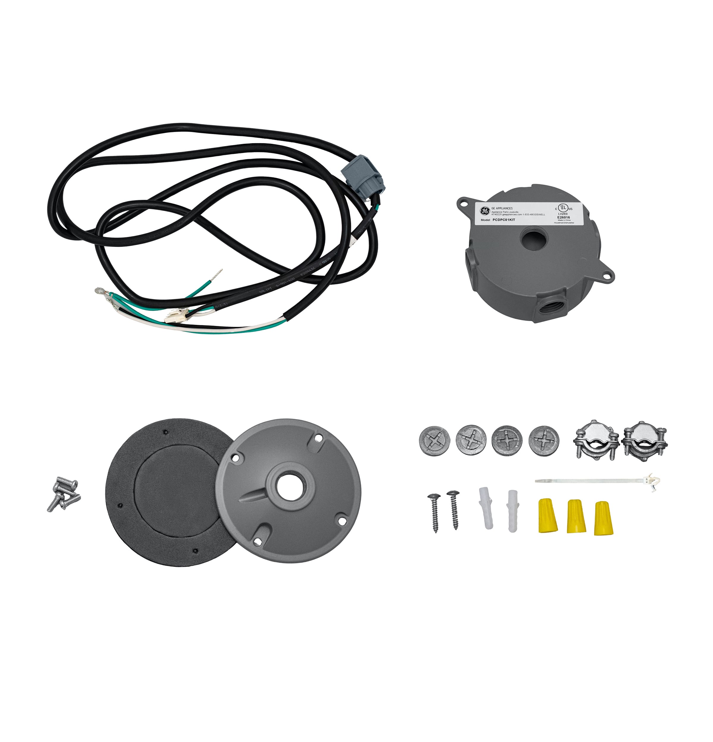 Front. GE Profile - Optional Power Conversion Kit for Compact Dishwasher PZF560HGWBB - Black.