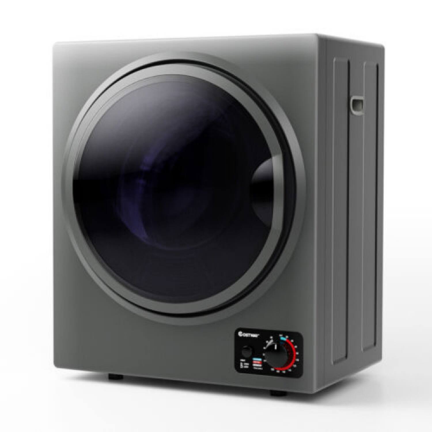 Alt View 4. LUCKY ONE - 1.5 cu.ft Wall Mount Clothes Dryer with Stainless Steel Tub - 10 lbs Capacity Ventless - Gray.
