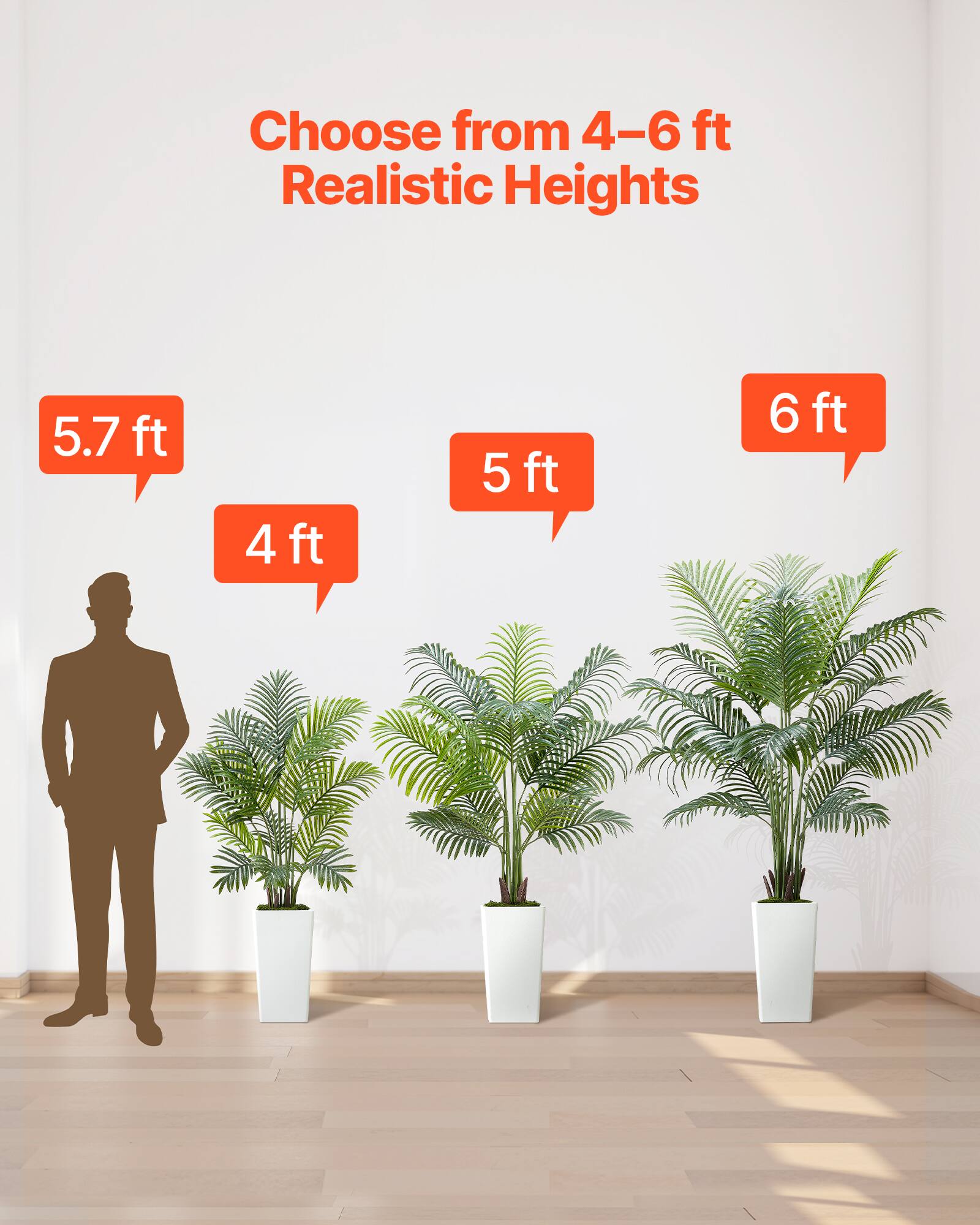 Choose from 4-6 ft Realistic Heights

5.7 ft  
4 ft  
5 ft  
6 ft