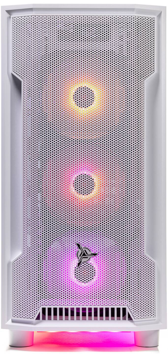 Left. Skytech Gaming - Skytech ARCH4 - Intel Core i5 14400F, 5060 Ti 16G, 16GB 6000 MHz DDR5 RAM, 650W GOLD PSU - White.