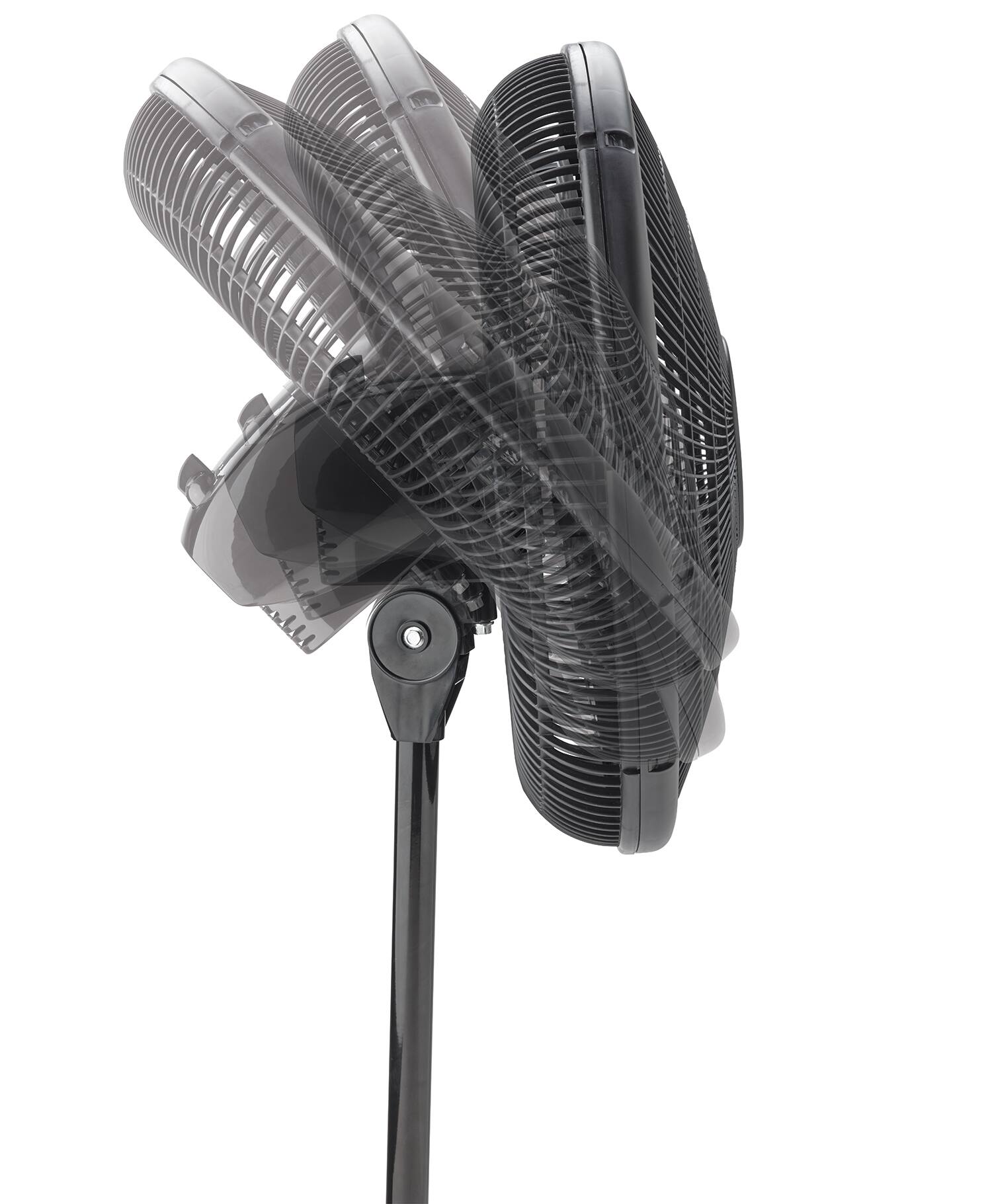 Alt View 3. Lasko - Lasko 16" 3-Speed Adjustable Tilting Oscillating Standing Pedestal Fan, Black - Black Basic.
