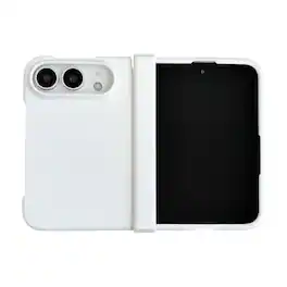 UUCOVER - Protective Case with Integrated Hinge Protection Cover For Apple iPhone Duo, Raised Edge Shockproof Matte Phone Shell - White