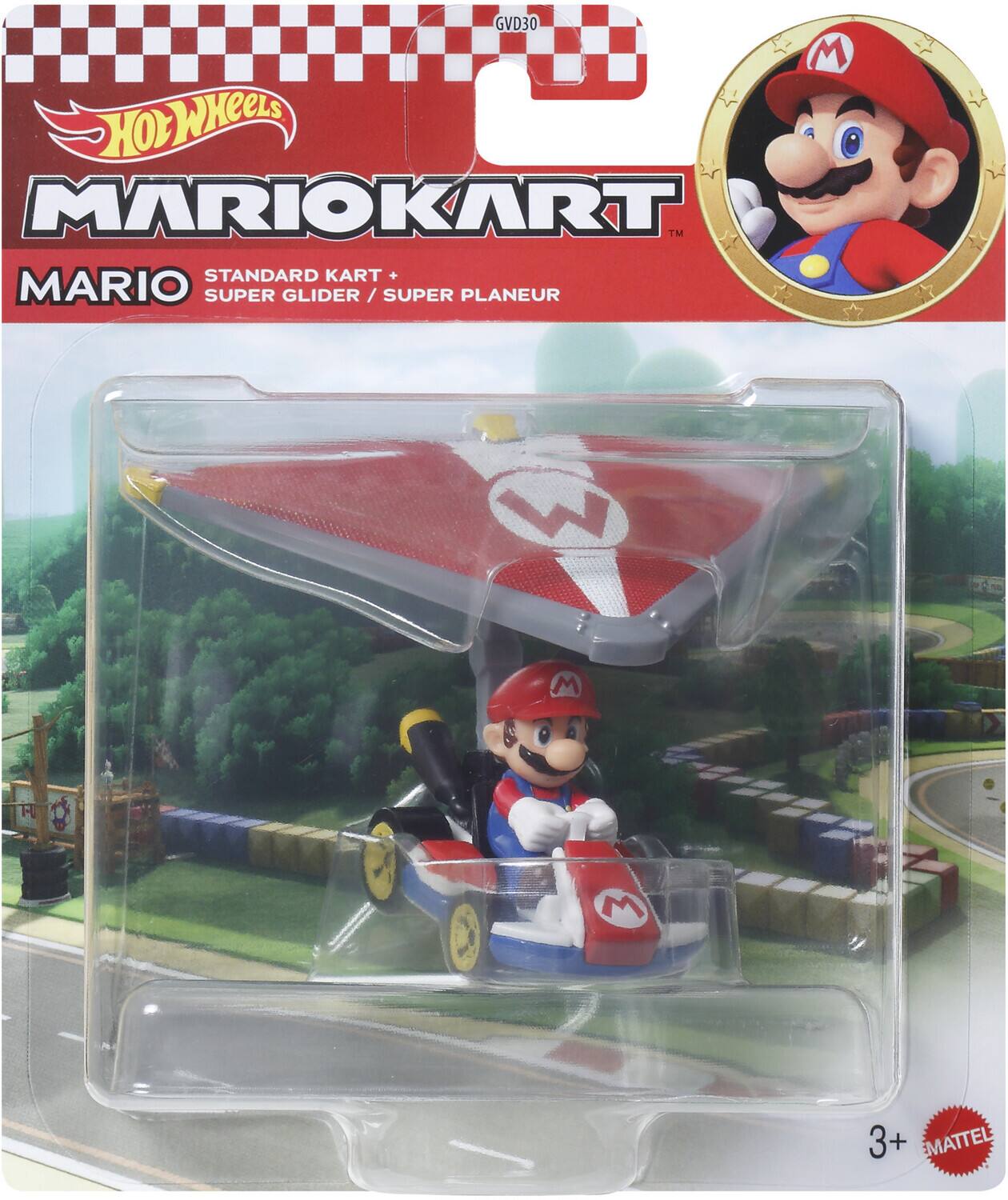 GVD30 M  
HOT WHEELS  
MARIOKART™  
MARIO  
STANDARD KART +  
SUPER GLIDER / SUPER PLANEUR  
3+  
MATTEL