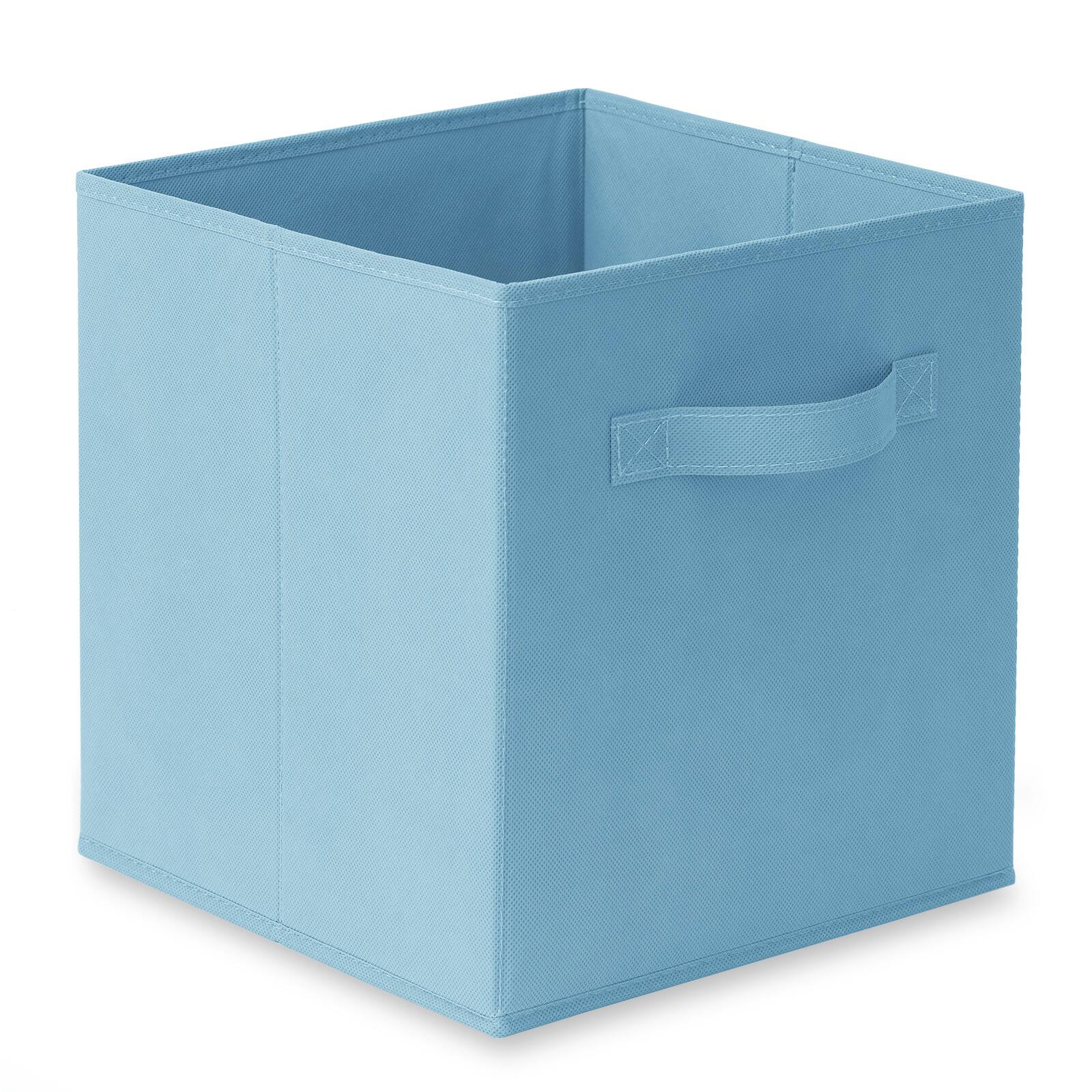 Alt View 1. Casafield - (Set of 6) Collapsible Fabric Cubes - Storage Bins - Baby Blue.