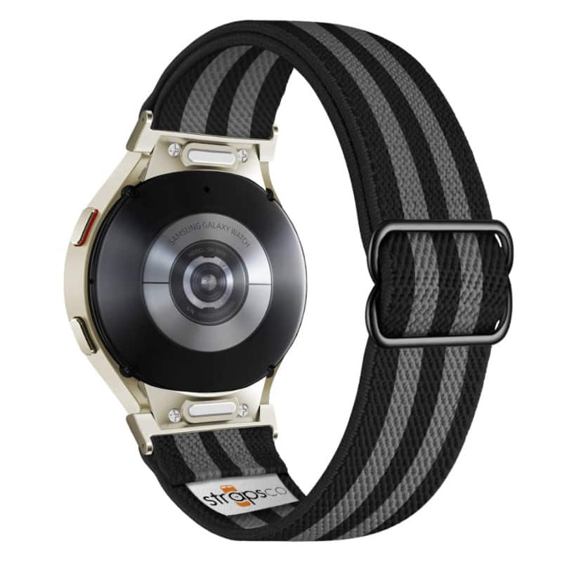 StrapsCo - Nylon Stretch Watch Band Strap For Samsung Galaxy Watch 7 - Bond (Starlight Adapter)