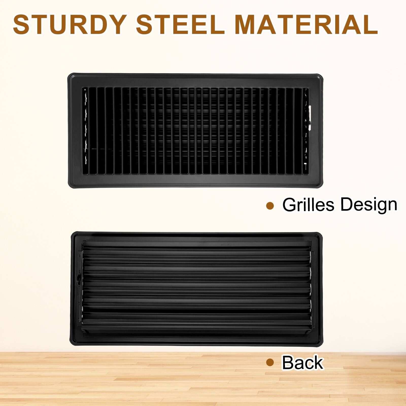 STURDY STEEL MATERIAL

- Grilles Design
- Back