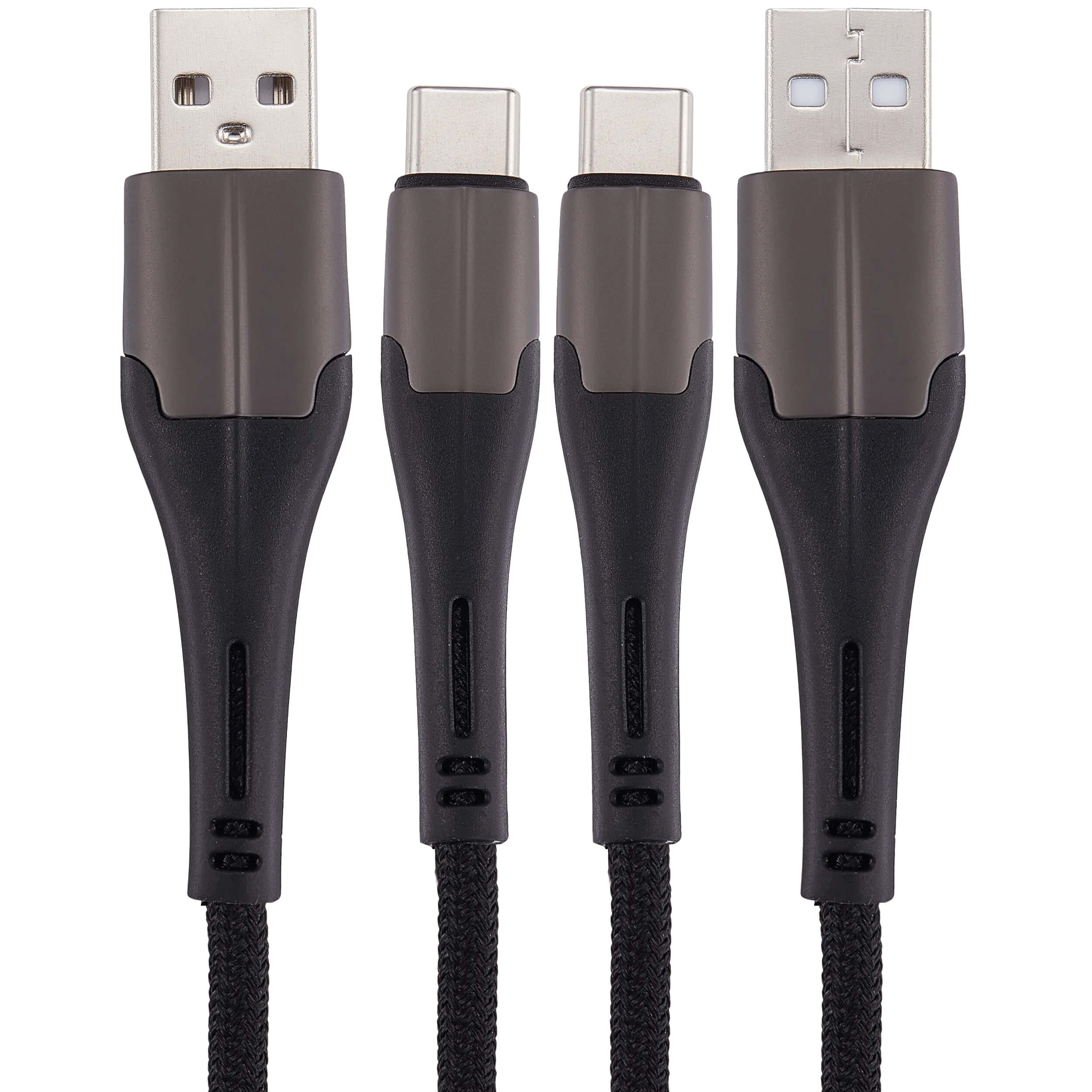Alt View 5. Ampsentrix - 6 ft USB Type C To USB Type A Cable (Alpha) - Black - Black.