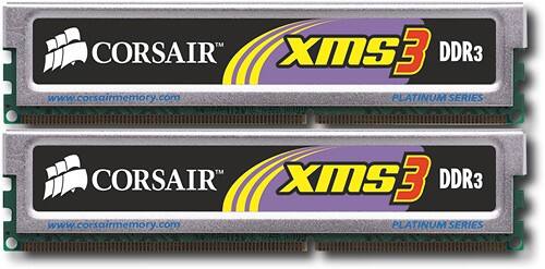 Front Standard. Corsair - DHX Series 2-Pack 2GB PC3-10664 DDR3 DIMM Memory Kit.