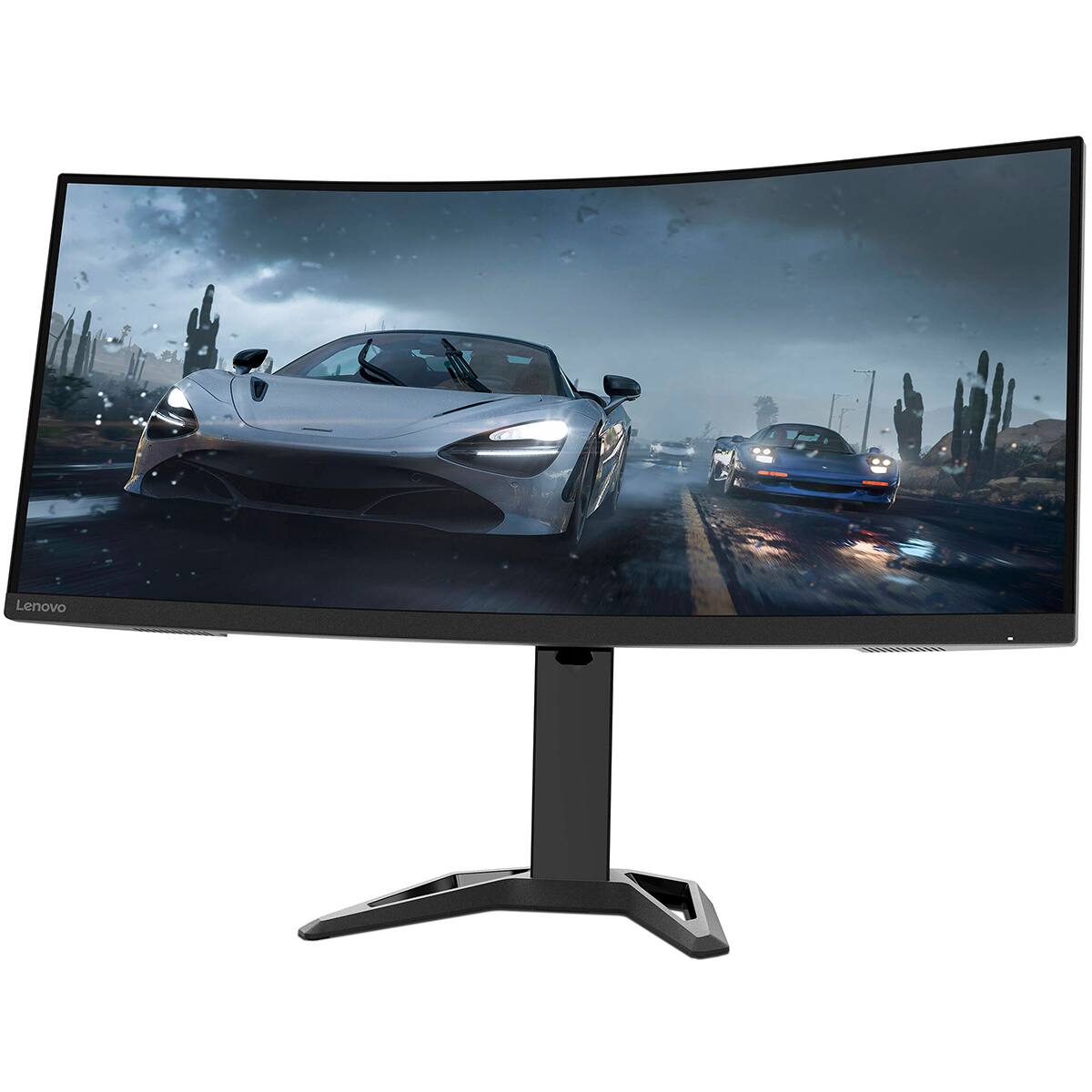 Back. Lenovo - Lenovo G34W-30 34" Monitors 2HDMI 0VGA 0USB 350nit 165Hz VA .5 ms - Black.