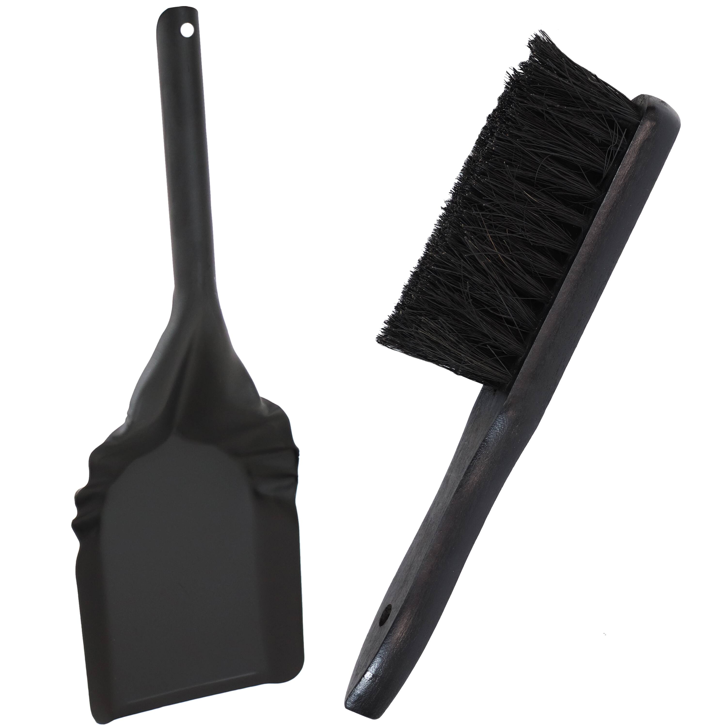 Alt View 5. Sunnydaze - Powder-Coated Steel Fireplace Ash Bucket with Lid, Shovel, Brush - Black.