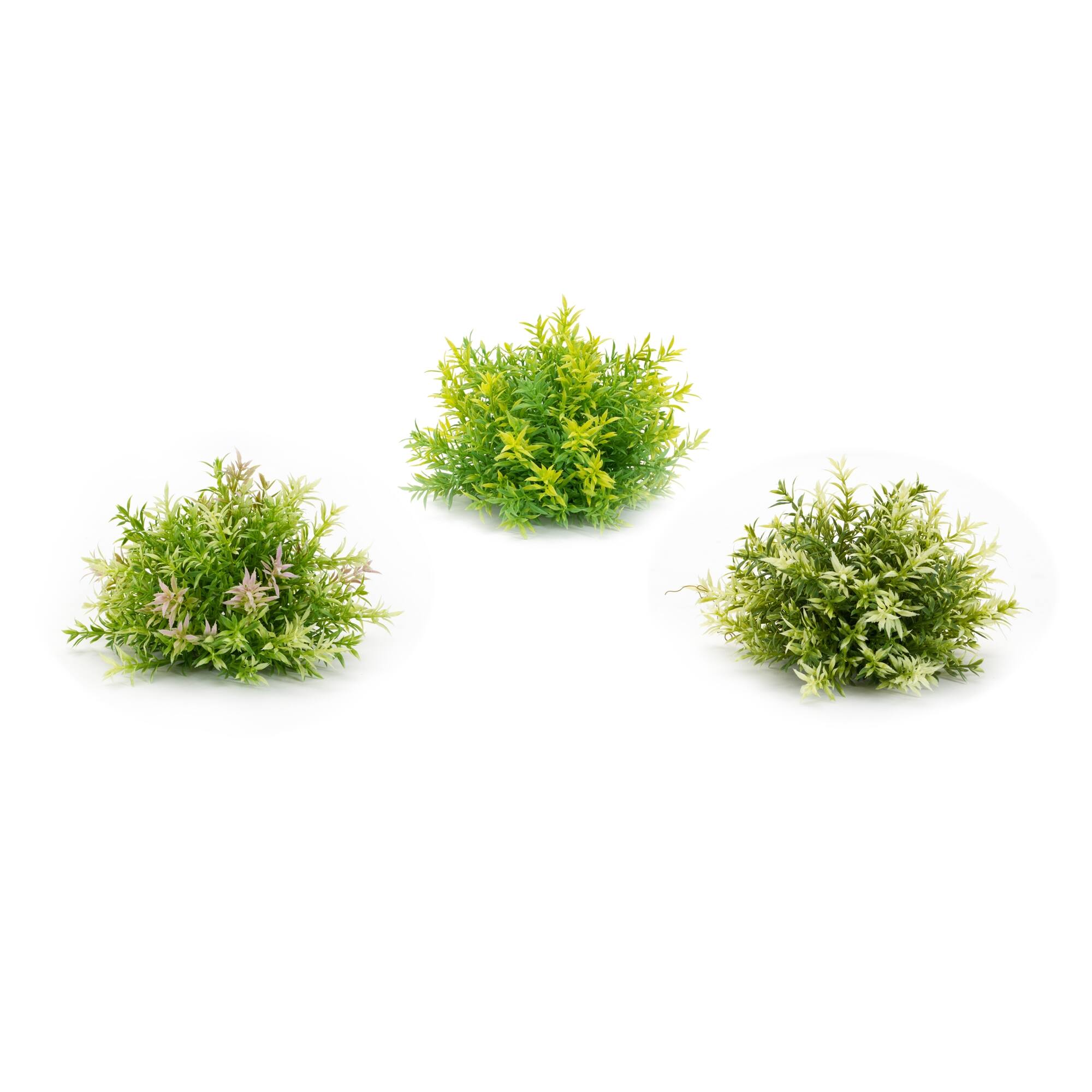 Angle. BreeBe - Varigated Mini Leaf Half Orb (Set of 6) - Green.