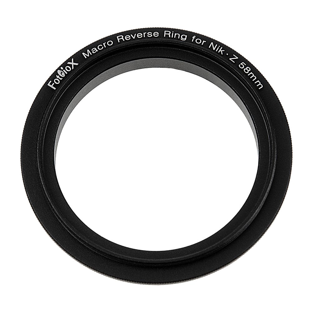 Fotodiox - 58mm Macro Reverse Ring for Nikon Z-Mount Cameras - Reverse Filter Thread to Camera Mount Adapter