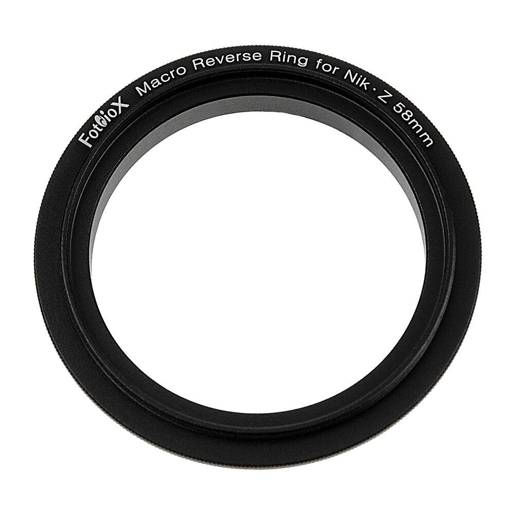 Fotodiox - 58mm Macro Reverse Ring for Nikon Z-Mount Cameras - Reverse Filter Thread to Camera Mount Adapter
