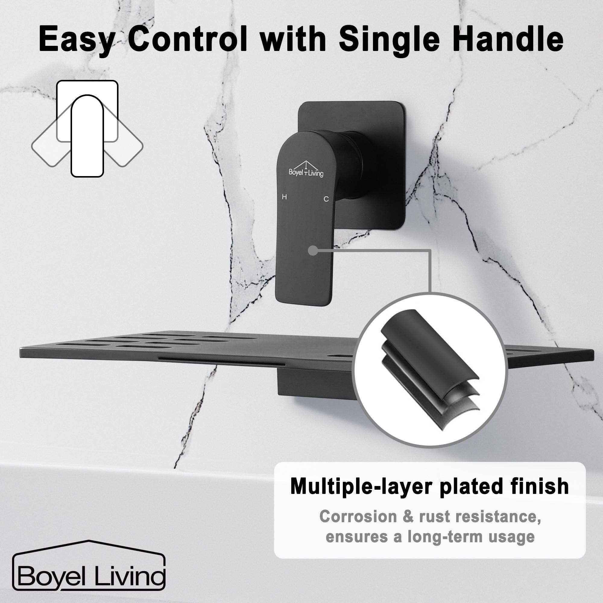 Easy Control with Single Handle, Boyel Living, Multiple-layer plated finish, Corrosion & rust resistance, ensures a long-term usage