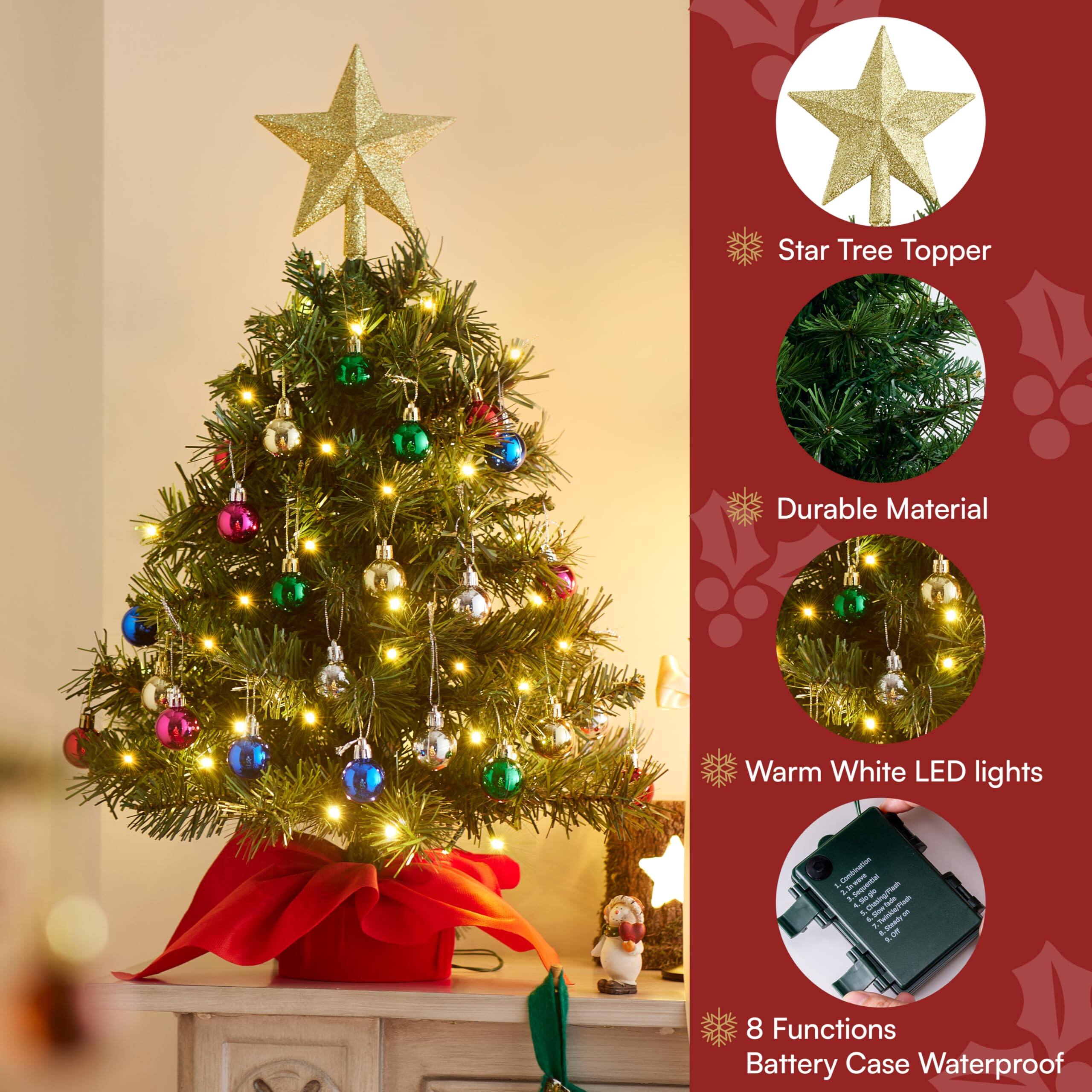- Star Tree Topper
- Durable Material
- Warm White LED lights
- 8 Functions
- Battery Case Waterproof