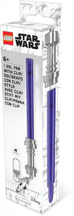 Santoki - LEGO Star Wars Lightsaber Gel Pen With Clip And Key Ring- Purple